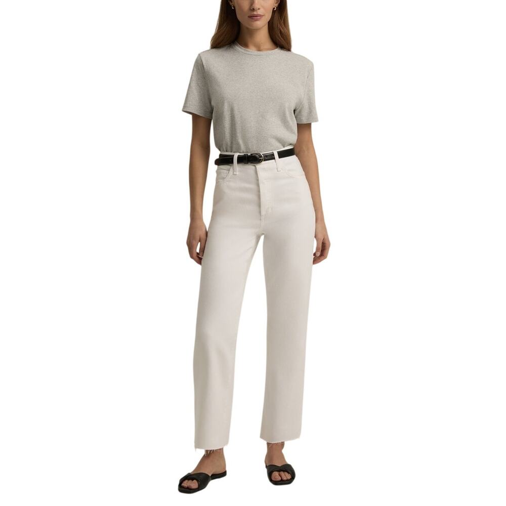 Favorite Daughter High Rise Boyfriend Ankle White Otto Denim Jeans Size 31